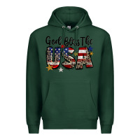 Sports Green god bless the usa Premium Hoodie - CowGirlArtShop