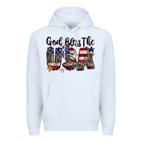 White god bless the usa Premium Hoodie - CowGirlArtShop