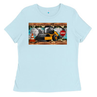 Baby Blue steam roller sippy cup Ladies Tee - Artiststas
