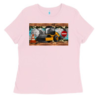 Bubblegum Pink steam roller sippy cup Ladies Tee - Artiststas