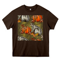 Chocolate Brown squirrel pumpkin seamless Heavy Core Tee - BundleAndBundleShop