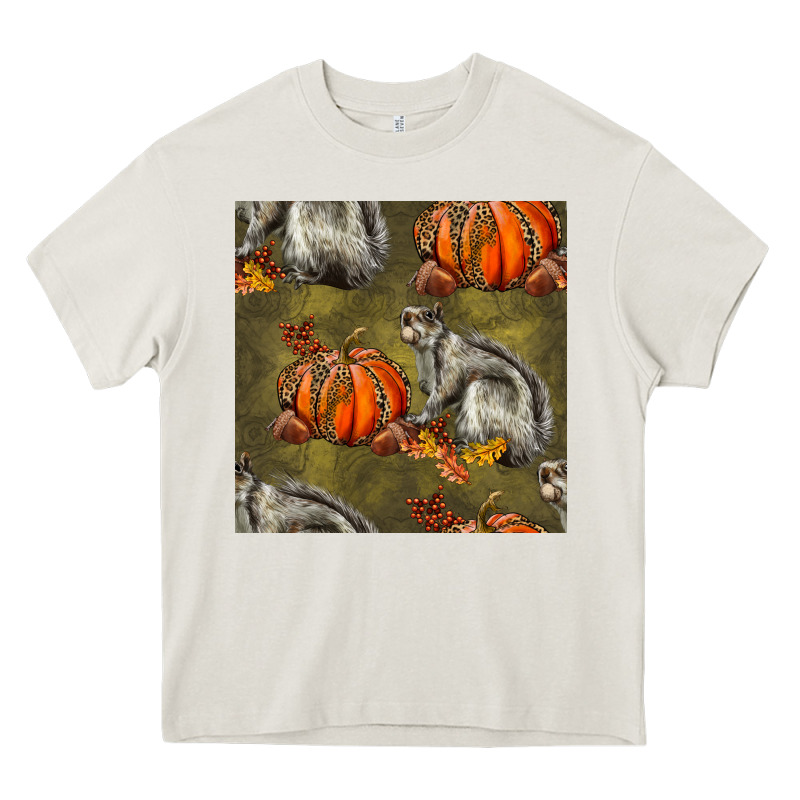 Squirrel Pumpkin Seamless Heavy Core Tee by BundleAndBundleShop | Teevron