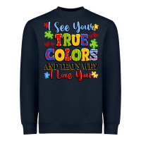 Navy colorful love message Heavyweight Sweatshirt - LillyAllenDesigns