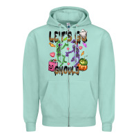 Seafoam Let's go ghouls Zipper Hoodie - NancyCooperArtShop