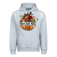 Heather Grey preview customize floral pumpkin Urban Hoodie - BundleAndBundleShop