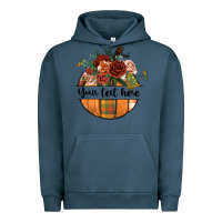 Pigment Midnight Navy preview customize floral pumpkin Urban Hoodie - BundleAndBundleShop