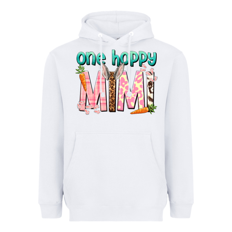 One Hoppy Mimi Easter Day Heavyweight Hoodie by HowdyJamesFarm | Teevron