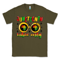 Army Green juneteenth vibes only Classic Tee - MaliasSmallBusiness