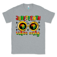 Heather Grey juneteenth vibes only Classic Tee - MaliasSmallBusiness