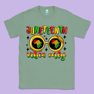 Juneteenth Vibes Only Classic Tee Designed By Maliassmallbusiness