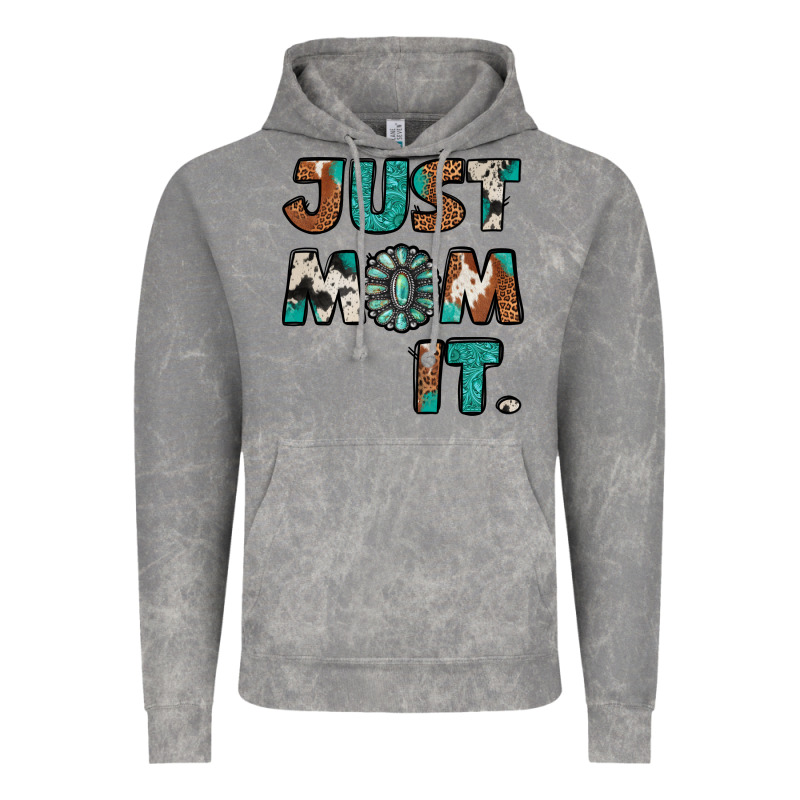 Just Mom It Cowhide Turquoise Vintage Hoodie by Jasminsmagicworld | Teevron