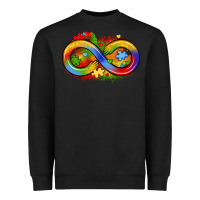 Black infinity symbol autism Heavyweight Sweatshirt - LillyAllenDesigns