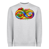 Heather Grey infinity symbol autism Heavyweight Sweatshirt - LillyAllenDesigns