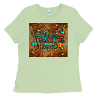Matcha grateful thankful blessed turkey Ladies Tee - JahusDesignShop