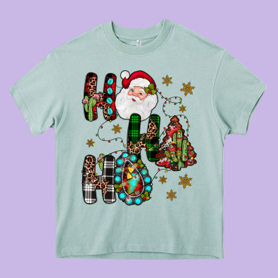 Ho Ho Ho Heavy Core Tee Designed By Jahusdesignshop