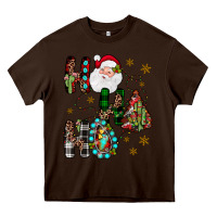 Chocolate Brown ho ho ho Heavy Core Tee - JahusDesignShop
