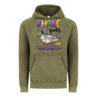 Vintage Olive shake your tail feather mardi gras Vintage Hoodie - MaliasSmallBusiness