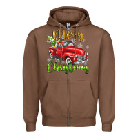 Chestnut Merry Christmas truck Zipper Hoodie - texasbilliewilder