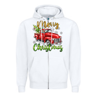 Merry Christmas Truck Zipper Hoodie | Teevron