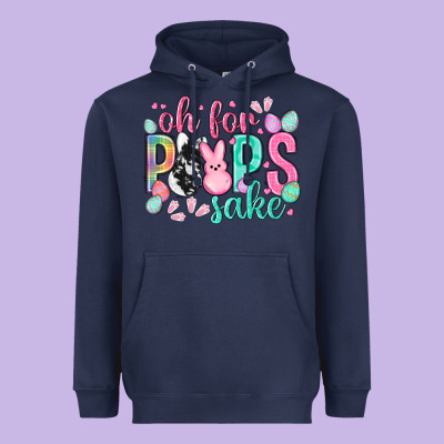 Oh For Peeps Sake Cowhide Easter Day Heavyweight Hoodie Designed By Howdyjamesfarm