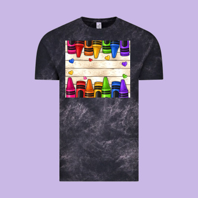 Custom Teacher Name Crayons Vintage Tee Designed By Nancycooperartshop
