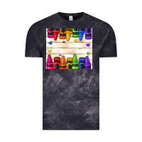 Cloud Black custom teacher name crayons Vintage Tee - NancyCooperArtShop