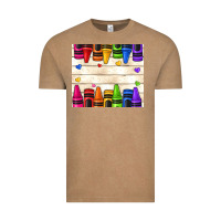 Vintage Coffee custom teacher name crayons Vintage Tee - NancyCooperArtShop