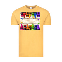 Vintage Mustard custom teacher name crayons Vintage Tee - NancyCooperArtShop