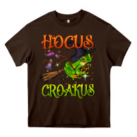 Chocolate Brown hocus croakus Heavy Core Tee - BundleAndBundleShop