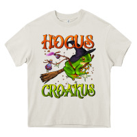 Cream hocus croakus Heavy Core Tee - BundleAndBundleShop