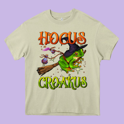 Hocus Croakus Heavy Core Tee Designed By Bundleandbundleshop