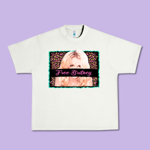 Free Britney Leopard Glitter Urban Heavy Tee Designed By Adodesignshop