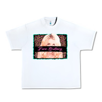 White free britney leopard glitter Urban Heavy Tee - AdoDesignShop