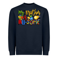 Navy my brother is au some Heavyweight Sweatshirt - LillyAllenDesigns