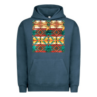 Pigment Midnight Navy native american aztec seamless pattern Urban Hoodie - BundleAndBundleShop