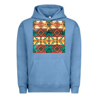 Pigment Pebble Blue native american aztec seamless pattern Urban Hoodie - BundleAndBundleShop