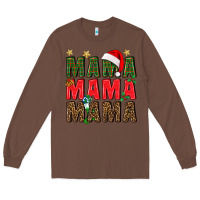 Chestnut Christmas Mama Long Sleeve Tee - BundleAndBundleShop