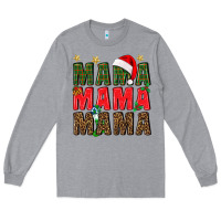 Heather Grey Christmas Mama Long Sleeve Tee - BundleAndBundleShop