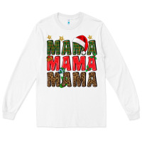 White Christmas Mama Long Sleeve Tee - BundleAndBundleShop
