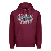 Burgundy Faith hope cure Cancer Awareness Premium Hoodie - HowdyJamesFarm