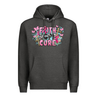 Charcoal Heather Faith hope cure Cancer Awareness Premium Hoodie - HowdyJamesFarm
