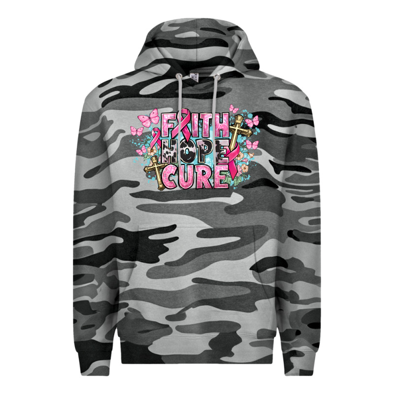 Faith Hope Cure Cancer Awareness Premium Hoodie by HowdyJamesFarm | Teevron