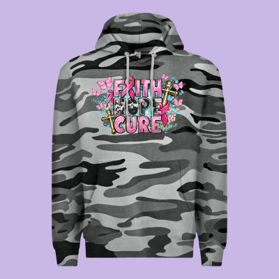 Faith Hope Cure Cancer Awareness Premium Hoodie Designed By Howdyjamesfarm