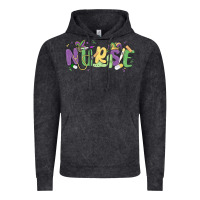 Vintage Black nurse mardi gras Vintage Hoodie - MaliasSmallBusiness