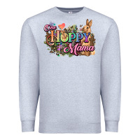 Heather Grey One hoppy mama easter day Premium Sweatshirt - HowdyJamesFarm