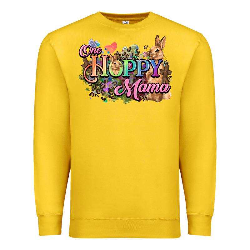 One Hoppy Mama Easter Day Premium Sweatshirt by HowdyJamesFarm | Teevron