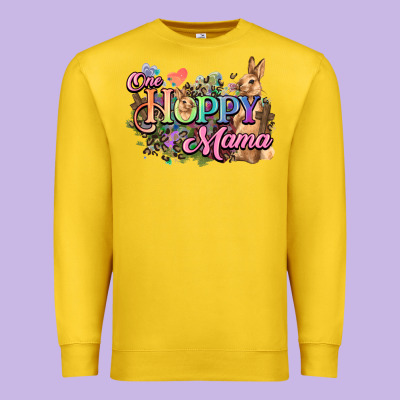 One Hoppy Mama Easter Day Premium Sweatshirt Designed By Howdyjamesfarm