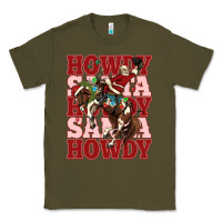 Army Green howdy santa cowboy christmas Classic Tee - MaliasSmallBusiness