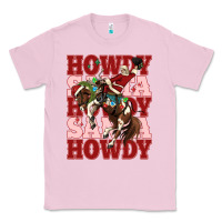 Bubblegum Pink howdy santa cowboy christmas Classic Tee - MaliasSmallBusiness