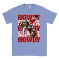 Colony Blue howdy santa cowboy christmas Classic Tee - MaliasSmallBusiness